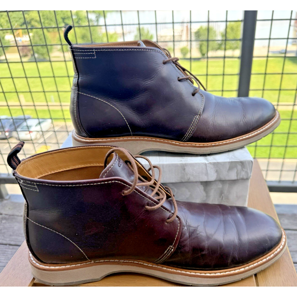Men's Size 11 Cole Haan Leather Comfort Grand OS Chukka in Dark Java Brown EUC